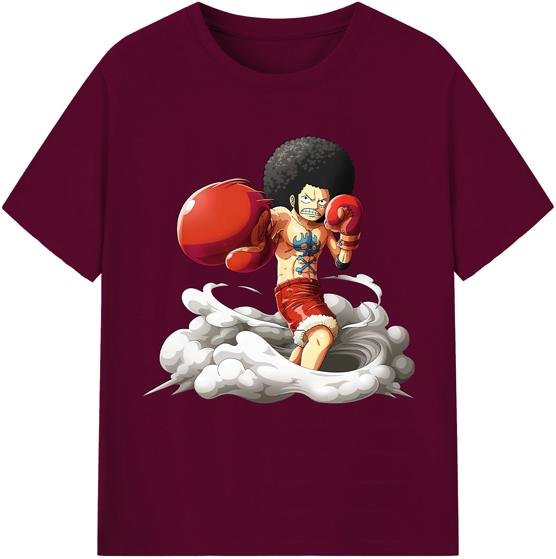 ワンピース モンキー・D・ルフィ ONE PIECE Monkey D. Luffy レディースカジュアルプリントTシャツ（綿100％）